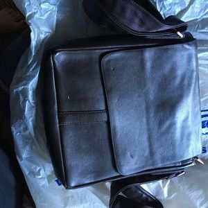 Genuine leather cross body bag